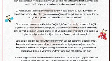 Bakan Memişoğlu, 2 bin 36 sağlık elçisine mektup gönderdi, 23 Nisan Ulusal Egemenlik ve Çocuk Bayramı'nı kutladı