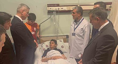Bakanlar yaralı öğrencileri ziyaret etti