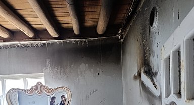 Başkale'de ev yangını maddi hasara yol açtı