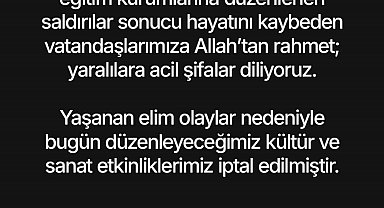 Başkan Çerçioğlu, tüm etkinlikleri iptal etti