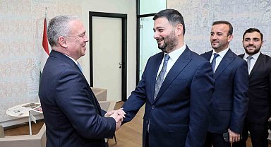 Başkan Öztekin'den, Laszlo Keller'a iade-i ziyaret