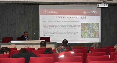 Bayburt'ta B-REÇETE ile bitki koruma ürünlerinin reçeteli satışı anlatıldı