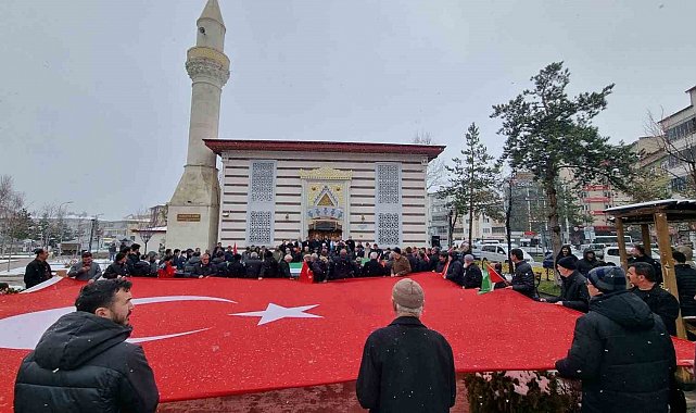 Bayburt'ta İsrail'in Filistin'e yönelik uygulamaları protesto edildi