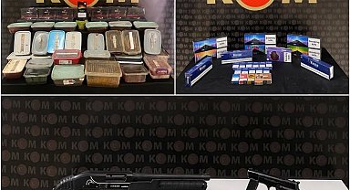 Bayburt'ta kaçakçılık operasyonu: Silahlar ve kaçak tütünler ele geçirildi