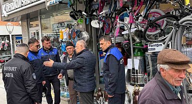 Bayburt'ta kaldırım işgallerine zabıta denetimi