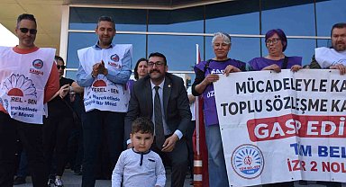 Bayraklı Belediyesi'nde memurların hak arayışı sürüyor