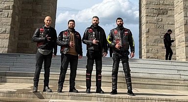 Bilecikli motosikletçiler Çanakkale'de buluştu