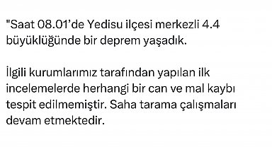 Bingöl Valiliği: "Saha tarama çalışmaları devam etmektedir"