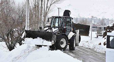 Bitlis'te Nisan ortasında kar mesaisi devam ediyor