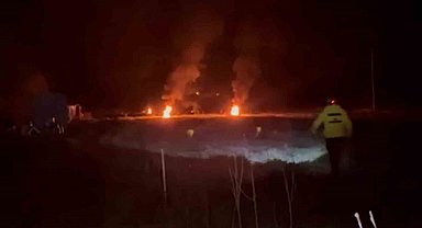 Bolu'da çiftçiler meyve ağaçlarını ateş yakarak koruyor