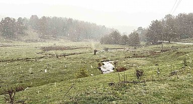 Bolu'da nisan ayında kar sürprizi