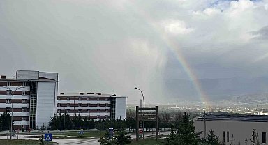 Bolu'da yağmur sonrası gökkuşağı şöleni