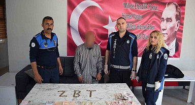 Boş cebi olmayan dilencinin üzerinden 2 bin TL para çıktı