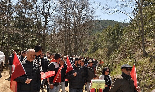 Buldan'da göstericiler maden sahasında yürüyüş gerçekleştirdi