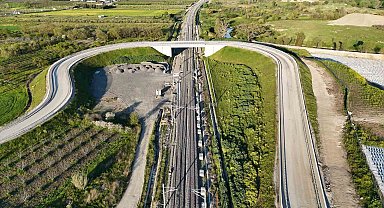 Bursa-Ankara hızlı tren hattı rayları böyle görüntülendi
