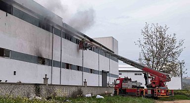 Bursa'da mobilya fabrikasında korkutan yangın