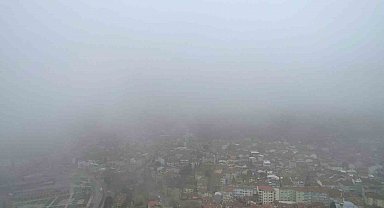 Bursa'da şehrin üzerine sis çöktü