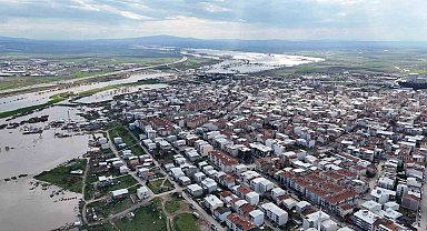 Bursa'nın sular altında kalan arazileri böyle görüntülendi