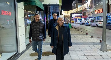 Büyükkılıç, Millet Caddesi'nde yapımı tamamlanan aydınlatma sistemini inceledi