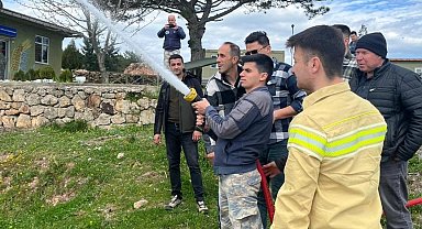 Çanakkale'de askeri personele yangın müdahale eğitimi