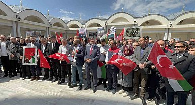 Çanakkale'de İsrail'in Filistinli esirleri hedef alan 'idam yasası' protesto edildi