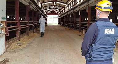 Çiftlikteki gaz sızıntısı ihbarı ekipleri harekete geçirdi