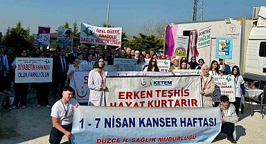 Çilimli'de sağlık için farkındalık yürüyüşü yapıldı