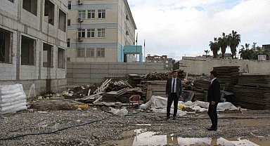 Cizre'de okul inşaatlarında inceleme