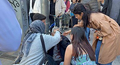 Çocuğun attığı yumrukla yaşlı adam kanlar içinde yere yığıldı