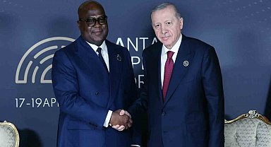 Cumhurbaşkanı Erdoğan, Kongo Demokratik Cumhuriyeti Cumhurbaşkanı Tshisekedi ile görüştü