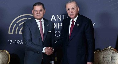 Cumhurbaşkanı Erdoğan, Libya Milli Birlik Hükümeti Başbakanı Abdülhamid Dibeybe ile bir araya geldi