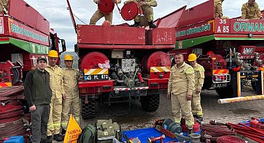 Demirci'de orman yangınlarına karşı uygulamalı eğitim