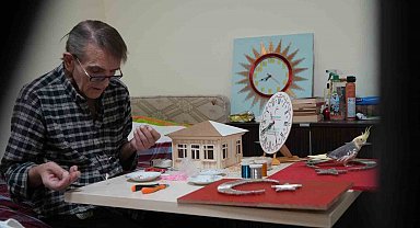 Demirden makete: Pandemide edindiği hobisini huzurevinde 6 yıldır sürdürüyor