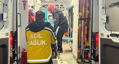 Devrilen motosikletin sürücüsü ağır yaralandı