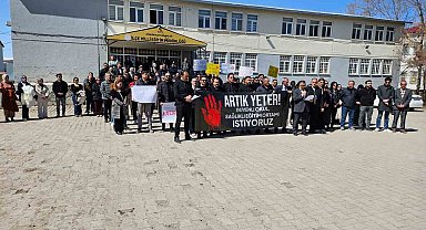 Diyadin'de şiddete protestosu