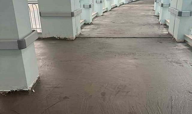 Düzce'de hijyenik ortam için zeminler yenileniyor