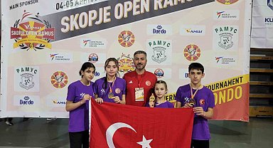 Düzceli genç taekwondocular Makedonya'da tarih yazdı