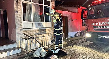 Edirne'de ev yangını