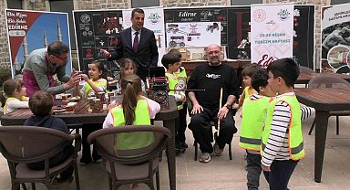 Edirne'de geçmişin izleri minik ellerle boyandı