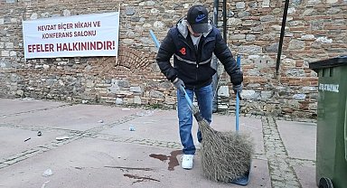 Efeler Belediyesi ekipleri Nevzat Biçer Parkı'nı temizledi
