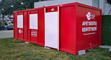 Efeler Belediyesi'nden afet konteyneri desteği