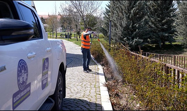 Elazığ'da haşereyle mücadele sürüyor