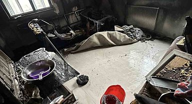 Elektrik konağından çıkan dairedeki yangın söndürüldü