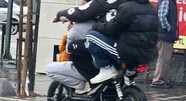 Elektrikli bisikletlerde tehlikeli yolculuklar kamerada