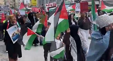 Ereğli'de Filistin'e destek yürüyüşü