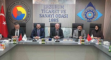 ERSİAD heyetinden ETSO'ya ziyaret: Erzurum'un stratejik önemi masaya yatırıldı