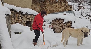Erzincan'da hava soğudu, yüksek kesimlere kar yağdı