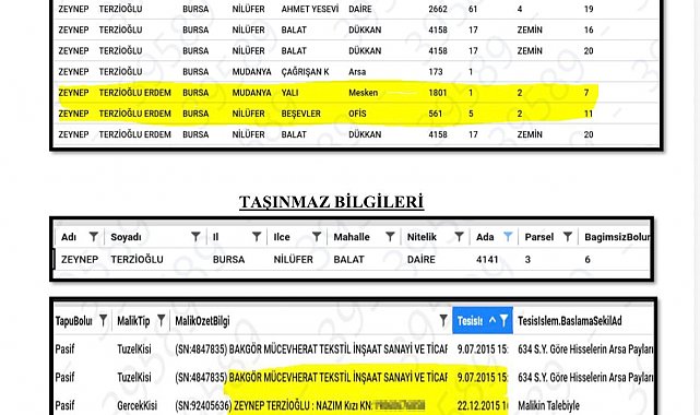 Eski Nilüfer Belediye Başkanı Erdem'in rüşvetten aldığı taşınmazları sevgilisinin üzerine yaptığı iddia edildi
