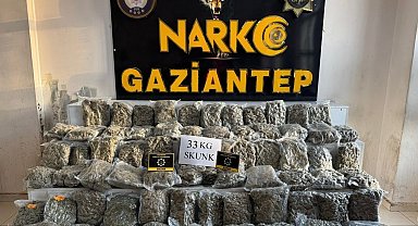 Gaziantep'te 34 kilo uyuşturucu ele geçirildi: 1 tutuklama