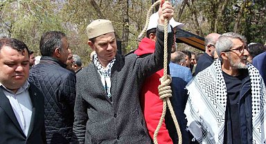 Gaziantep'te İsrail'in "idam yasası" protesto edildi